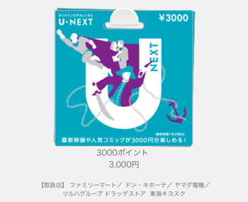 3000円分のポイントカード